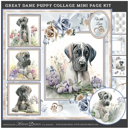 Great Dane Puppy Collage Mini Page Kit