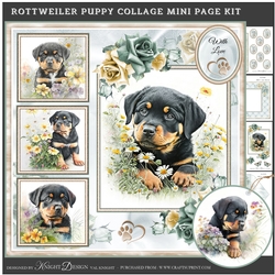 Rottweiler Puppy Collage Mini Page Kit