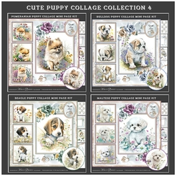 Cute Puppy Collage Collection 4