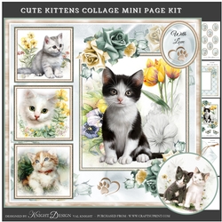 Cute Kittens Collage Mini Page Kit
