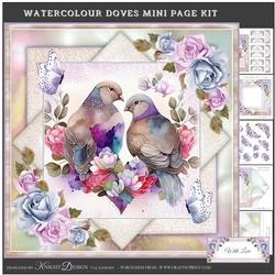 Watercolour Doves Mini Page Kit