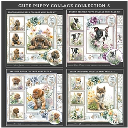 Cute Puppy Collage Collection 5