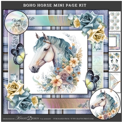 Boho Horse Mini Page Kit
