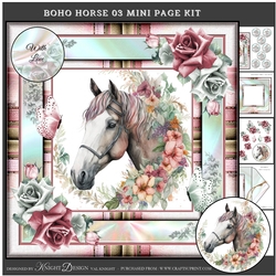 Boho Horse 03 Mini Page Kit