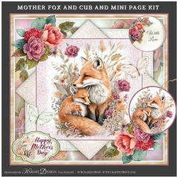 Mother Fox And Cub And Mini Page Kit
