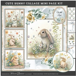 Cute Bunny Collage Mini Page Kit