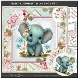 Cute Baby Elephant Mini Page Kit