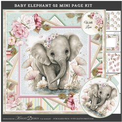 Cute Baby Elephant 02 Mini Page Kit