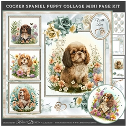Cocker Spaniel Puppy Collage 04 Mini Page Kit