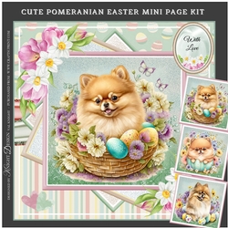 Cute Easter Pomeranian Mini Page Kit