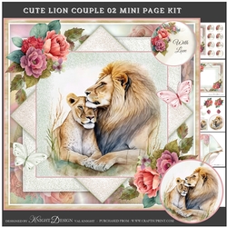 Cute Lion Couple 02 Mini Page Kit