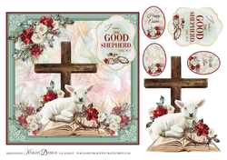 The Good Shepherd 2 Card Front With Decoupage