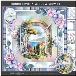 French Riviera Window View 03 Mini Page Kit