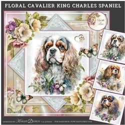 Floral Cavalier King Charles Spaniel Mini Page Kit
