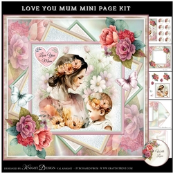 Love You Mum Mini Page Kit