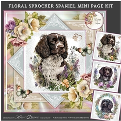 Floral Sprocker Spaniel Mini Page Kit