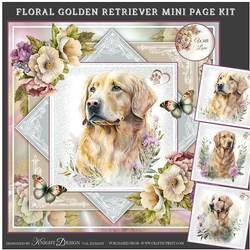 Floral Golden Retriever Mini Page Kit