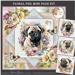Floral Pug Mini Page Kit