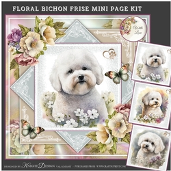 Floral Bichon Frise Mini Page Kit
