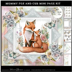Mommy Fox And Cub Mini Page Kit