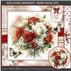 Red Rose Bouquet Mini Page Kit
