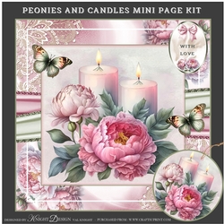Peonies And Candles Mini Page Kit
