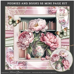 Peonies And Books 02 Mini Page Kit