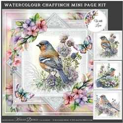 Watercolour Chaffinch Mini Page Kit