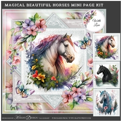 Magical Beautiful Horses Mini Page Kit