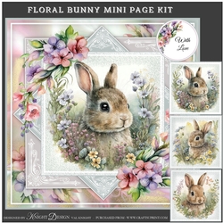 Floral Bunny Mini Page Kit