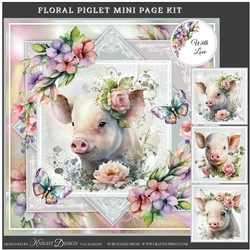 Floral Piglet Mini Page Kit