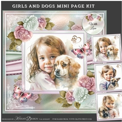 Girls And Their Dogs Mini Page Kit