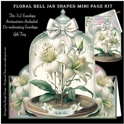 Floral Bell Jar Shaped Mini Page Kit