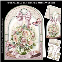 Floral Bell Jar 5x7 Shaped Mini Page Kit