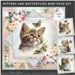 Kittens And Butterflies Mini Page Kit