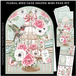 Floral Bird Cage A5 Shaped Mini Page Kit