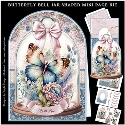 Butterfly Bell Jar Shaped Mini Page Kit