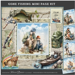 Gone Fishing Mini Page Kit