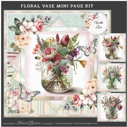 Floral Vase Mini Page Kit