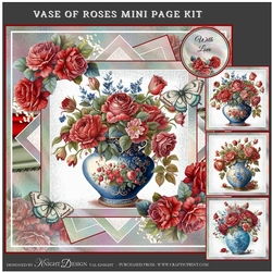 Vase Of Roses Mini Page Kit