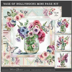 Vase Of Hollyhocks Mini Page Kit