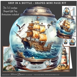 Ship In A Bottle Shaped Mini Page Kit