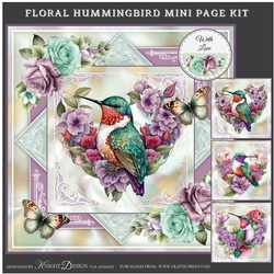 Floral Hummingbird Mini Page Kit