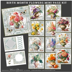 Birth Month Flowers Mini Page Kit