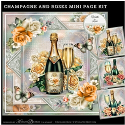 Champagne And Roses Mini Page Kit