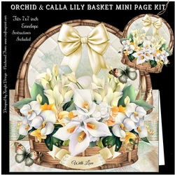 Orchid & Calla Lily Basket Shaped Mini Page Kit