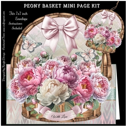 Peony Basket Shaped Mini Page Kit