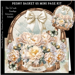 Peony Basket 03 Shaped Mini Page Kit