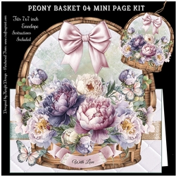 Peony Basket 04 Shaped Mini Page Kit