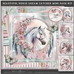 Beautiful Horse Dream Catcher Mini Page Kit